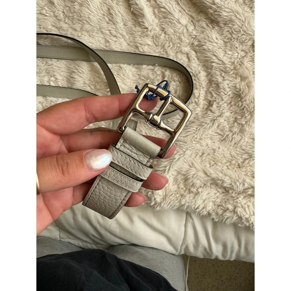 Hermès Etoupe Kelly 18 Adjustable Belt Epsom Leather Hardware Casual
